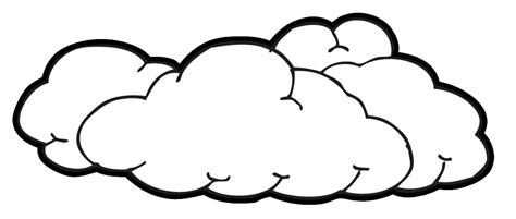 cloud clipart black and white